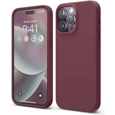 Capa de silicone elago para iPhone 14 Pro Max - Borgonha Capa de silicone elago para iPhone 14 Pro Max - Borgonha