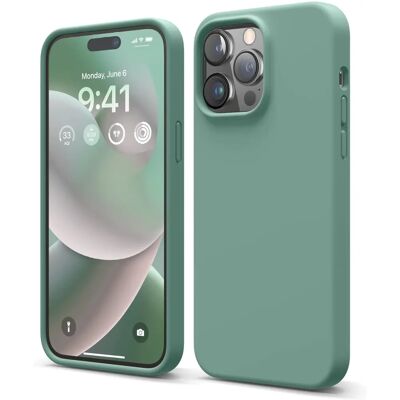 Capa de silicone verde escuro Elago para iPhone 14 Pro Max Capa de silicone verde escuro Elago para iPhone 14 Pro Max