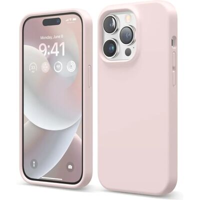 Capa de silicone rosa Elago para iPhone 14 Pro - Telefone Capa de silicone rosa Elago para iPhone 14 Pro - Telefone