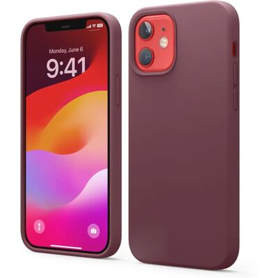 Elago - iPhone 12/12 Pro Silicone Case - Bordô Elago - iPhone 12/12 Pro Silicone Case - Bordô