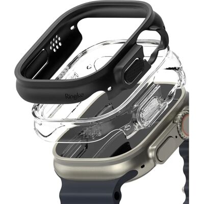 Ringke Apple Watch Ultra Gehäuse Slim Klare & Matt Schwarz - Smartwatch Zubehör Ringke Apple Watch Ultra Gehäuse Slim Klare & Matt Schwarz - Smartwatch Zubehör