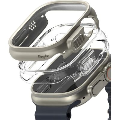 Ringke Slim Apple Watch Gehäuse - 49 mm, Grau, Klar & Titan-Grau Ringke Slim Apple Watch Gehäuse - 49 mm, Grau, Klar & Titan-Grau
