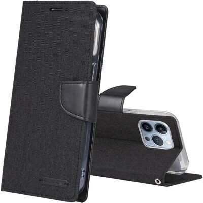 Mercury iPhone 14 Pro Max Canvas Hülle Schwarz - Smartphone Hülle Mercury iPhone 14 Pro Max Canvas Hülle Schwarz - Smartphone Hülle