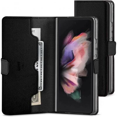 Goospery Mercury Journal Samsung Fold 4 Étui Noir - Porte-monnaie Téléphone - Publicité Goospery Mercury Journal Samsung Fold 4 Étui Noir - Porte-monnaie Téléphone - Publicité