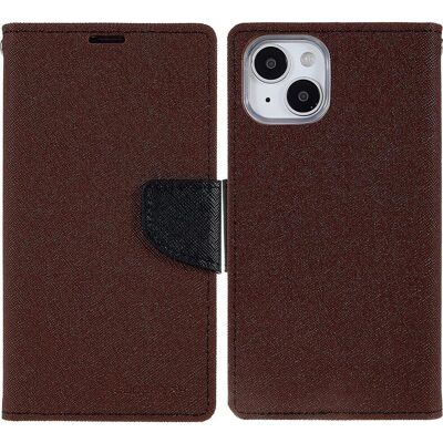 Goospery - iPhone 14 Plus - Marron - Wallet - Phone Case Goospery - iPhone 14 Plus - Marron - Wallet - Phone Case