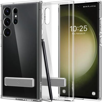 Coque Spigen Ultra Hybrid S pour Galaxy S23 Ultra - Transparente - Publicité Coque Spigen Ultra Hybrid S pour Galaxy S23 Ultra - Transparente - Publicité