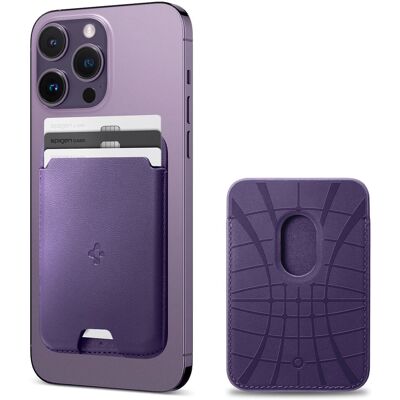 Spigen - Valentinus MagFit Portefeuille Magnétique - 3 Cartes - Violet - Gant Téléphone - Publicité Spigen - Valentinus MagFit Portefeuille Magnétique - 3 Cartes - Violet - Gant Téléphone - Publicité