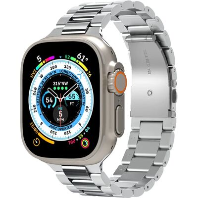 Pulseira de Aço Inoxidável Prateada Spigen para Apple Watch - Acessórios Inteligentes Pulseira de Aço Inoxidável Prateada Spigen para Apple Watch - Acessórios Inteligentes