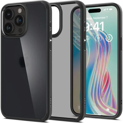 Coque Spigen Ultra Hybrid pour iPhone 15 Pro Max - Noir - Publicité Coque Spigen Ultra Hybrid pour iPhone 15 Pro Max - Noir - Publicité
