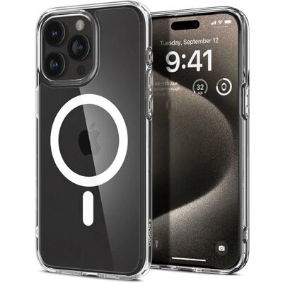 Spigen Ultra Hybrid MagSafe - Funda para iPhone 15 Pro Max (Grafito) - Carcasa para Móvil Spigen Ultra Hybrid MagSafe - Funda para iPhone 15 Pro Max (Grafito) - Carcasa para Móvil