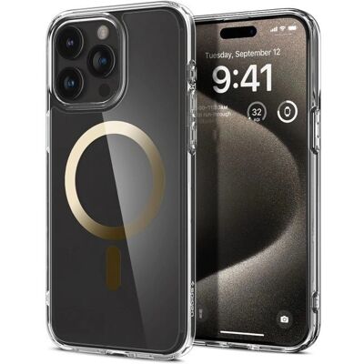 Spigen Ultra Hybrid MagSafe Hülle für iPhone 15 Pro Max - Guld Spigen Ultra Hybrid MagSafe Hülle für iPhone 15 Pro Max - Guld