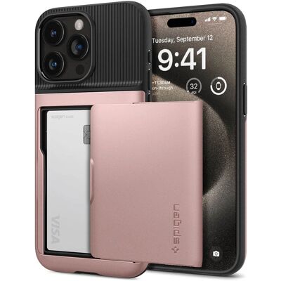 Spigen Ruusukulta iPhone 15 Pro Max Kotelo - Slim Armor CS Spigen Ruusukulta iPhone 15 Pro Max Kotelo - Slim Armor CS