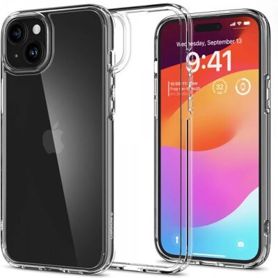Coque transparente Spigen Ultra Hybrid pour iPhone 15 Plus - Publicité Coque transparente Spigen Ultra Hybrid pour iPhone 15 Plus - Publicité