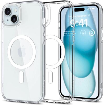 Capa Spigen Ultra Hybrid MagSafe para iPhone 15 Plus - Branco Capa Spigen Ultra Hybrid MagSafe para iPhone 15 Plus - Branco