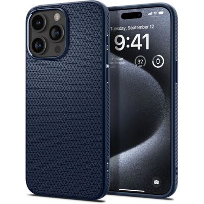 Spigen iPhone 15 Pro Navy Phone Case - Shockproof TPU Cover Spigen iPhone 15 Pro Navy Phone Case - Shockproof TPU Cover