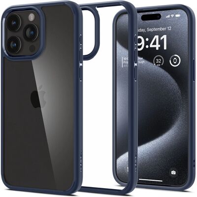 Spigen Ultra Hybrid pentru iPhone 15 Pro - Carcasă Albastru Marin Spigen Ultra Hybrid pentru iPhone 15 Pro - Carcasă Albastru Marin