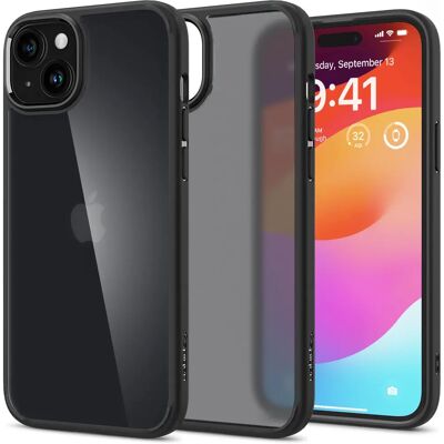 Funda híbrida resistente a golpes para iPhone 15 Negro - Spigen Funda híbrida resistente a golpes para iPhone 15 Negro - Spigen