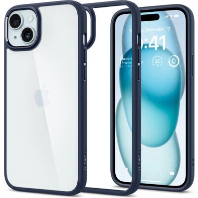 Spigen Ultra Hybrid - Coque pour iPhone 15 Marine - Étui - Publicité Spigen Ultra Hybrid - Coque pour iPhone 15 Marine - Étui - Publicité