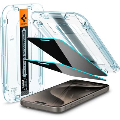 Spigen iPhone 15 Pro Personvernsbeskyttelse - 2 Pakker Spigen iPhone 15 Pro Personvernsbeskyttelse - 2 Pakker