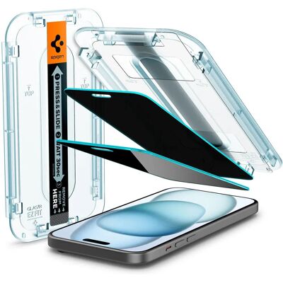 Spigen iPhone 15/16 Datenschutz Schutzfolie - 2er Pack Spigen iPhone 15/16 Datenschutz Schutzfolie - 2er Pack