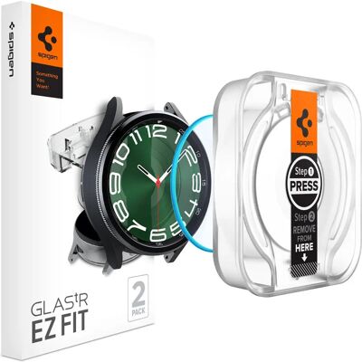 Protetor de Tela Spigen Galaxy Watch 6 Classic - 2 Unidades Protetor de Tela Spigen Galaxy Watch 6 Classic - 2 Unidades