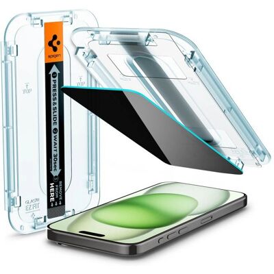 Spigen iPhone 15 Plus Sichtschutzfolie - Matt, Gehärtetes Glas Spigen iPhone 15 Plus Sichtschutzfolie - Matt, Gehärtetes Glas