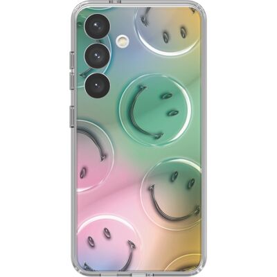 Samsung Galaxy S24 Smiley Bubbles Pinta Vihreä - Puhelimen Kuori Samsung Galaxy S24 Smiley Bubbles Pinta Vihreä - Puhelimen Kuori