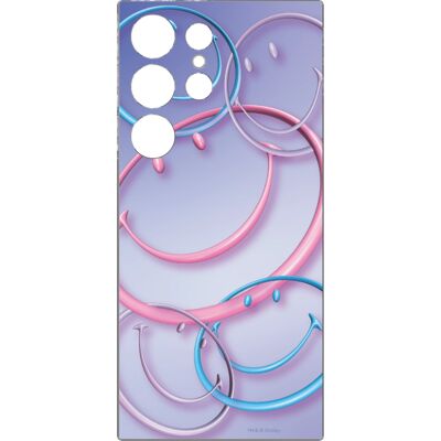 Samsung S24 Ultra Violetti Smiley - Puhelimen suojus Samsung S24 Ultra Violetti Smiley - Puhelimen suojus