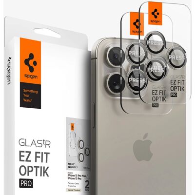 Spigen Natürlicher Titanium Kameralinse Schutz - 2 Stück Spigen Natürlicher Titanium Kameralinse Schutz - 2 Stück