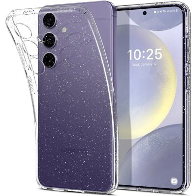 Capa transparente com glitter para Galaxy S24 da Spigen Capa transparente com glitter para Galaxy S24 da Spigen