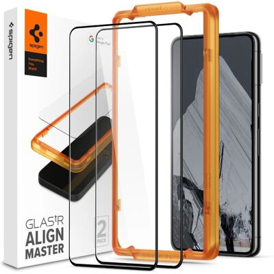 Spigen Google Pixel 8 Pro Skærmbeskyttelse - Sort Spigen Google Pixel 8 Pro Skærmbeskyttelse - Sort