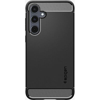 Spigen ACS07500 Zwarte Telefoonhoes voor Samsung Galaxy A55 - Rugged Armor Spigen ACS07500 Zwarte Telefoonhoes voor Samsung Galaxy A55 - Rugged Armor