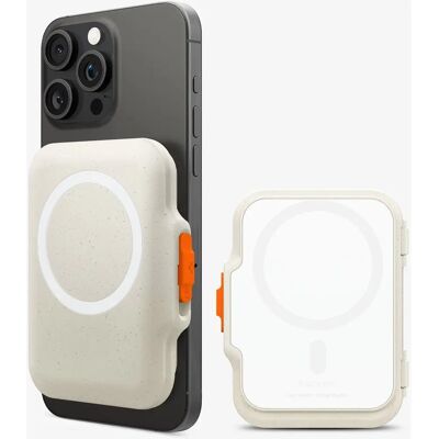 Spigen MagFit+ Carteira - Carteira magnética para iPhone & Pixel - Dune Beige Spigen MagFit+ Carteira - Carteira magnética para iPhone & Pixel - Dune Beige