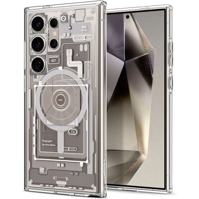 Capa para celular Spigen Ultra Hybrid Metal Ring Zero One (MagFit) - Titan - S24 Ultra Capa para celular Spigen Ultra Hybrid Metal Ring Zero One (MagFit) - Titan - S24 Ultra