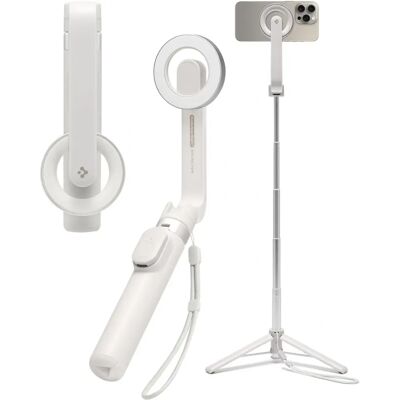 Selfie Stick Spigen S571W MagSafe Bluetooth com Tripé - Bege Selfie Stick Spigen S571W MagSafe Bluetooth com Tripé - Bege