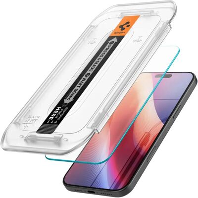 Spigen iPhone 16 Pro Skjermbeskytter - Enkelt å Installere, 9H, Gjennomsiktig Spigen iPhone 16 Pro Skjermbeskytter - Enkelt å Installere, 9H, Gjennomsiktig