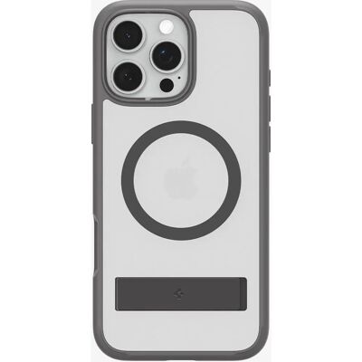 Coque Spigen Ultra Hybrid S pour iPhone 16 Pro - Transparent, Gris, MagSafe Coque Spigen Ultra Hybrid S pour iPhone 16 Pro - Transparent, Gris, MagSafe