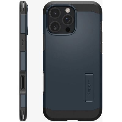 Coque Spigen Tough Armor Apple iPhone 16 Pro Bleu foncé - Étui téléphone Coque Spigen Tough Armor Apple iPhone 16 Pro Bleu foncé - Étui téléphone