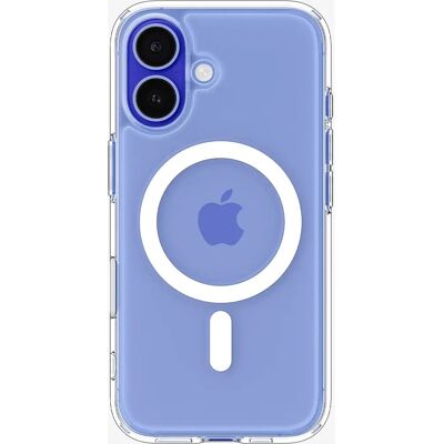 Coque Spigen Ultra Hybrid T pour iPhone 16 - Transparent Blanc - Publicité Coque Spigen Ultra Hybrid T pour iPhone 16 - Transparent Blanc - Publicité