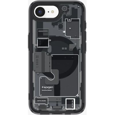 Coque antichoc noire Spigen Zero One - Étui pour téléphone - Publicité Coque antichoc noire Spigen Zero One - Étui pour téléphone - Publicité