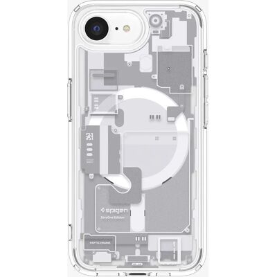 Coque Spigen Ultra Hybrid Blanche pour iPhone 16e - MagSafe - Publicité Coque Spigen Ultra Hybrid Blanche pour iPhone 16e - MagSafe - Publicité