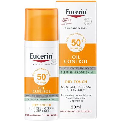 Eucerin Gel-Crème Solaire Contrôle de l'Huile SPF 50+ - Visage - Peau sensible Eucerin Gel-Crème Solaire Contrôle de l'Huile SPF 50+ - Visage - Peau sensible