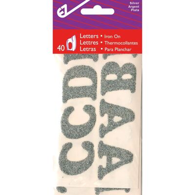 Wrights Zilveren Glitter Strijkletters - Letters Wrights Zilveren Glitter Strijkletters - Letters