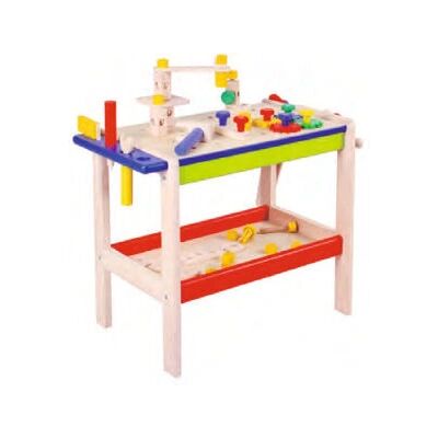 Basic Njoy Kids Houten Werkbank met Gereedschap en Accessoires 52-delig Basic Njoy Kids Houten Werkbank met Gereedschap en Accessoires 52-delig