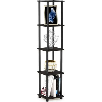 Furinno 99132 - Półka narożna prostokątna z 5 półkami - Drewno Furinno 99132 - Półka narożna prostokątna z 5 półkami - Drewno