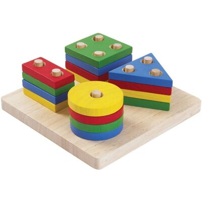 PlanToys Geometrisk Sorteringsbräda - Utbildningsleksak PlanToys Geometrisk Sorteringsbräda - Utbildningsleksak