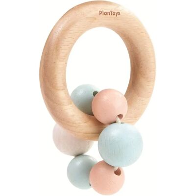 Plantoys Drewniany Pastelowy Pierścień dla Niemowląt - Ząbkowanie i Chwyty Plantoys Drewniany Pastelowy Pierścień dla Niemowląt - Ząbkowanie i Chwyty
