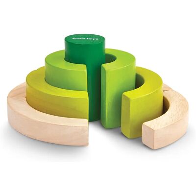 PlanToys Kurve Blöcke - Pädagogische Holzspielzeug für Kinder ab 3 Jahren PlanToys Kurve Blöcke - Pädagogische Holzspielzeug für Kinder ab 3 Jahren