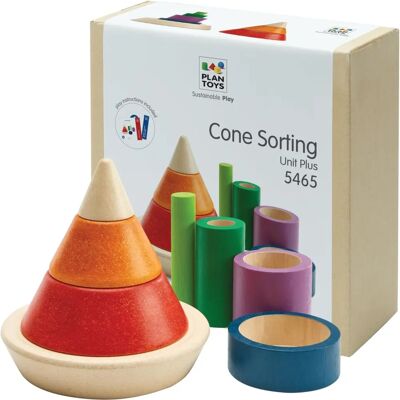 Plan Toys Holzspielzeug Kegel Sortierset - Unisex - Ab 12 Monaten Plan Toys Holzspielzeug Kegel Sortierset - Unisex - Ab 12 Monaten