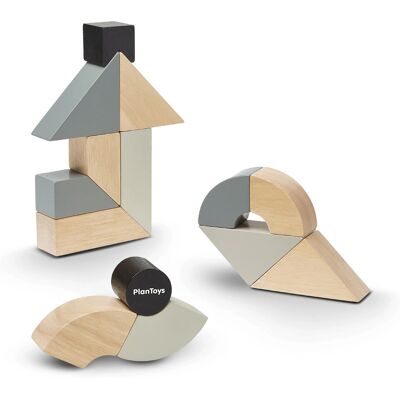 PlanToys Περιστρεφόμενα Ξύλινα Τουβλάκια - Βιώσιμα Ξύλινα Παιχνίδια για Παιδιά 2+ PlanToys Περιστρεφόμενα Ξύλινα Τουβλάκια - Βιώσιμα Ξύλινα Παιχνίδια για Παιδιά 2+